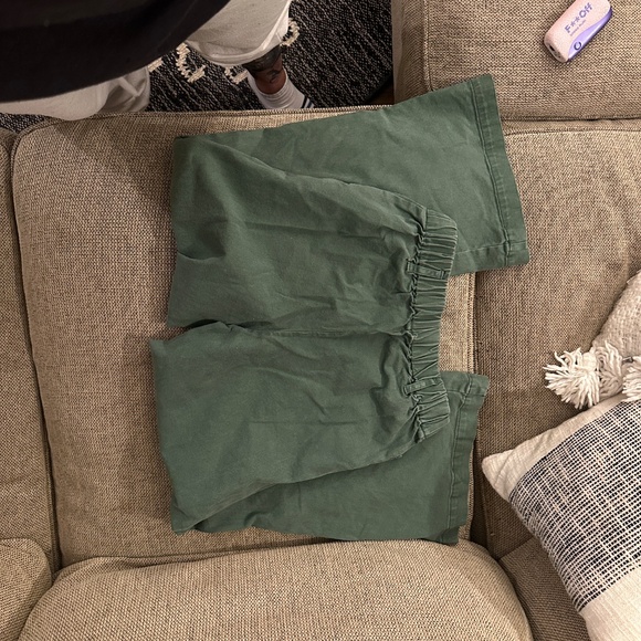 YFB Olive green green linen blend jogger pants - Picture 3 of 4